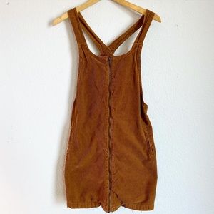 Brown Corduroy Overall Dress